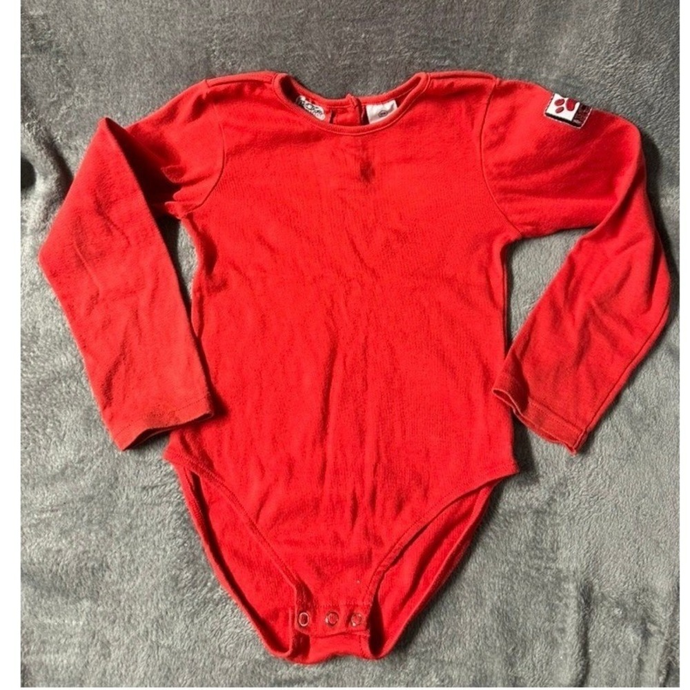 Disney 102 Dalmatians Bodysuit Kids 7/8 Red Vintage Sleeve Patch 101